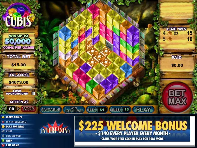 Cubis  Real Money Slot made by CryptoLogic - Main Screen Reels