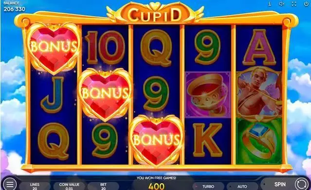 Cupid  Real Money Slot made by Endorphina - Main Screen Reels