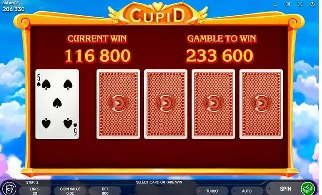 Cupid  Real Money Slot made by Endorphina - Winning Screenshot