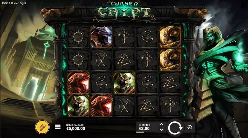 Cursed Crypt  Real Money Slot made by Hacksaw Gaming - Main Screen Reels