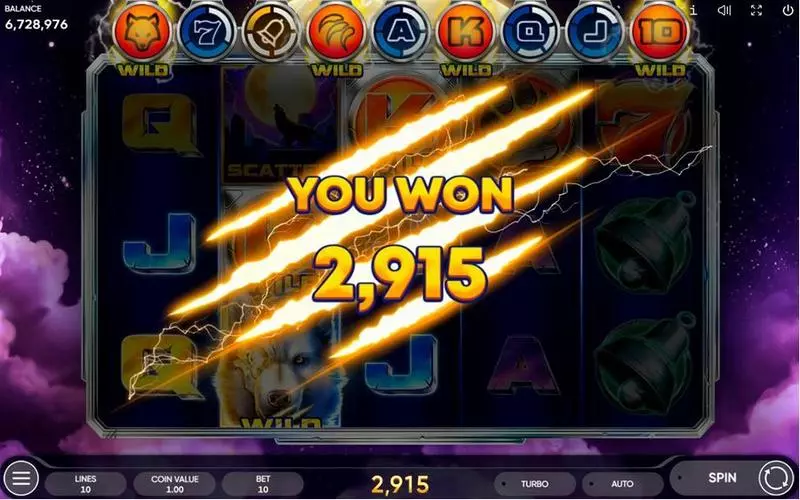 Cyber Wolf  Real Money Slot made by Endorphina - Winning Screenshot