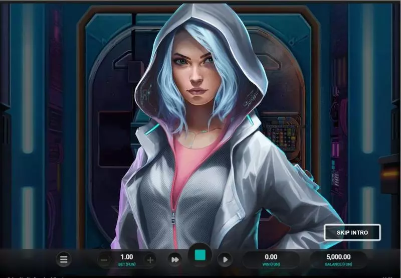 Cybes Vault  Real Money Slot made by Four Leaf Gaming - Introduction Screen