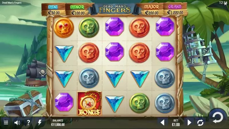 Dead Man’s Fingers  Real Money Slot made by G.games - Main Screen Reels