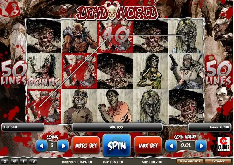 Deadworld  Real Money Slot made by 1x2 Gaming - Main Screen Reels
