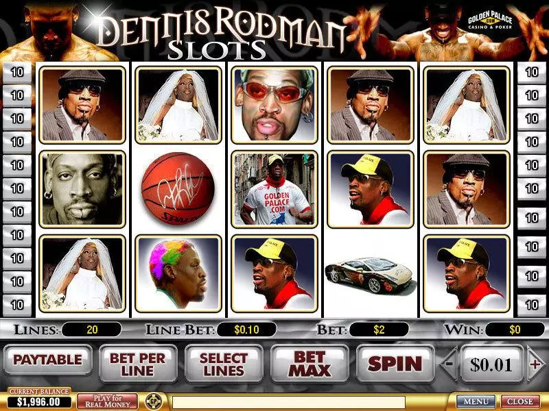 Dennis Rodman  Real Money Slot made by PlayTech - Main Screen Reels