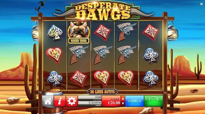 Desperate Dawgs  Real Money Slot made by Yggdrasil - Main Screen Reels