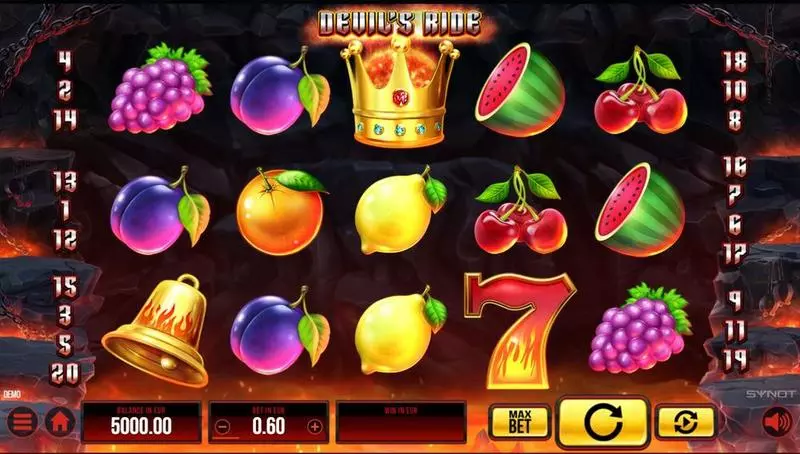 Devils Ride  Real Money Slot made by Synot Games - Main Screen Reels
