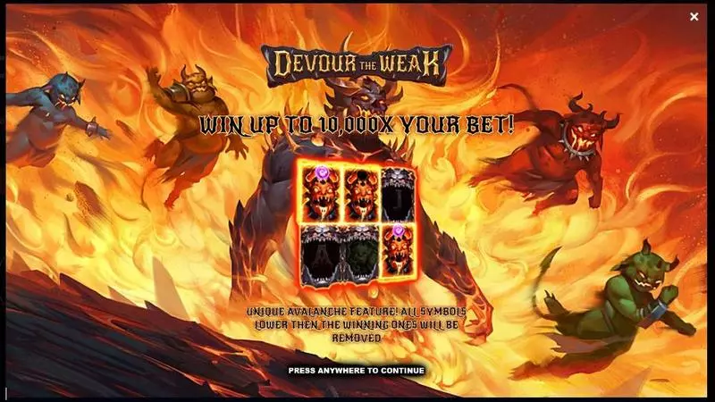 Devour the Weak  Real Money Slot made by Yggdrasil - Info and Rules
