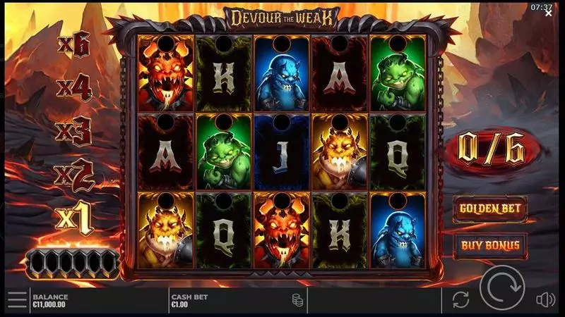 Devour the Weak  Real Money Slot made by Yggdrasil - Main Screen Reels