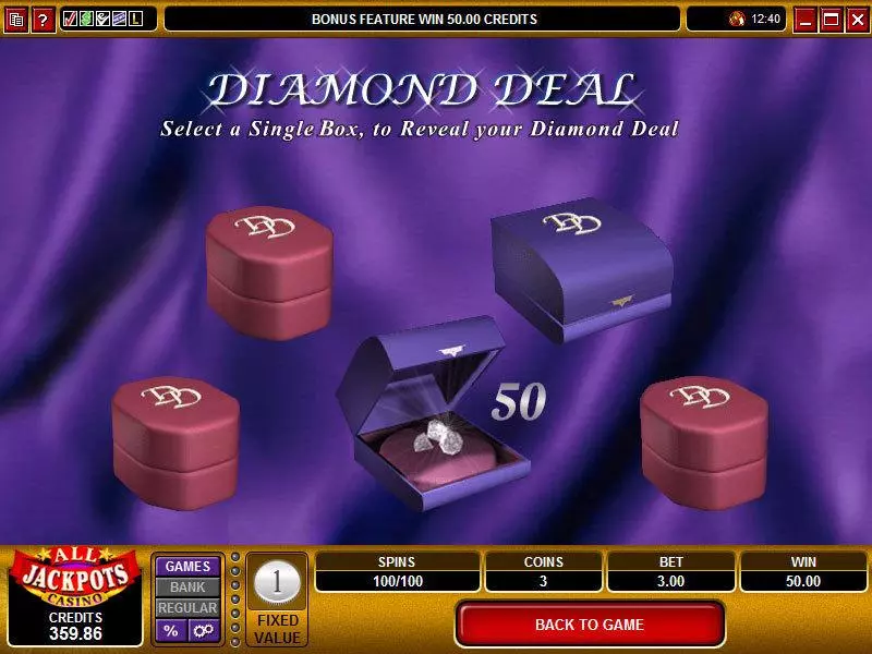 Diamond Deal  Real Money Slot made by Microgaming - Bonus 1