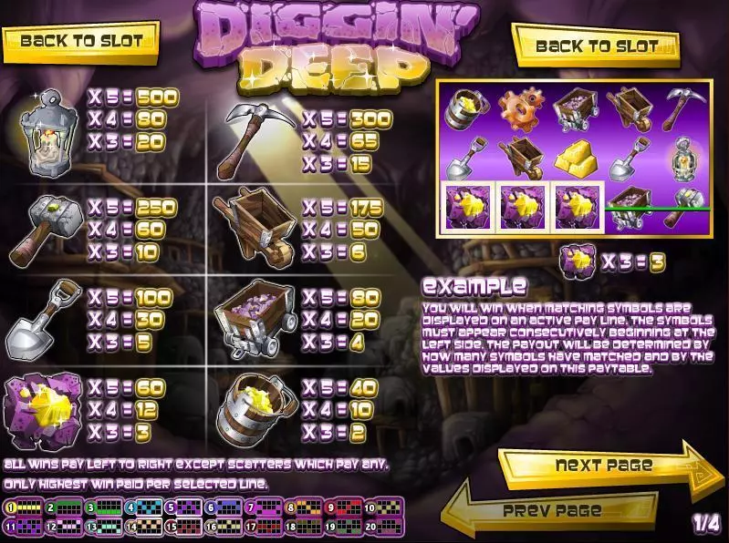 Diggin Deep  Real Money Slot made by Rival - Info and Rules