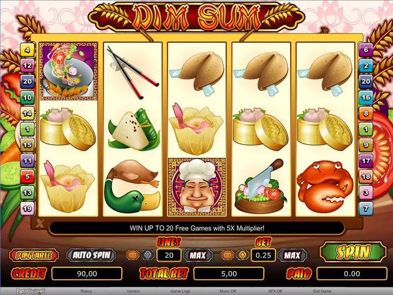 Dim Sum  Real Money Slot made by bwin.party - Main Screen Reels