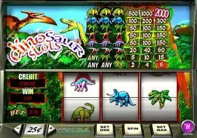 Dinosaur  Real Money Slot made by PlayTech - Main Screen Reels