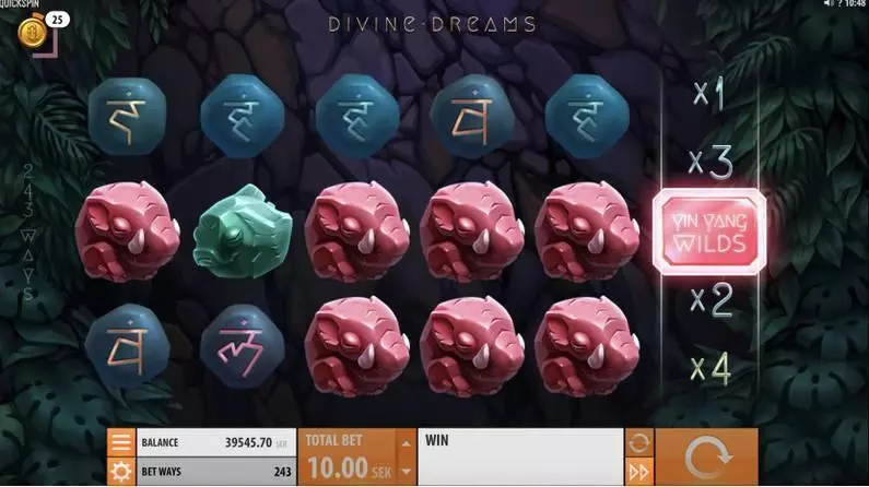 Divine Dreams  Real Money Slot made by Quickspin - Main Screen Reels