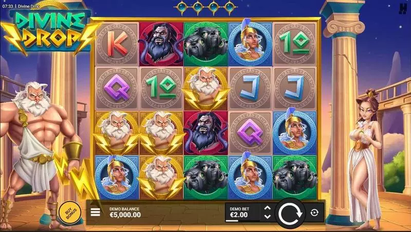 Divine Drop  Real Money Slot made by Hacksaw Gaming - Main Screen Reels