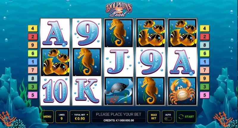 Dolphin’s Pearl  Real Money Slot made by Greentube - Main Screen Reels