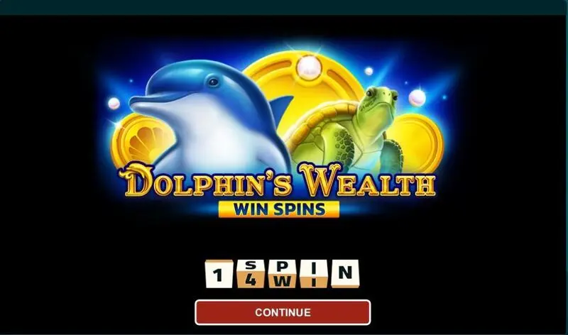 Dolphin’s Wealth Win Spins  Real Money Slot made by 1Spin4Win - Introduction Screen