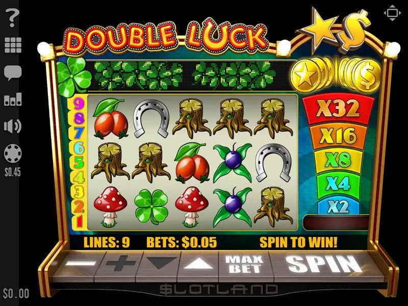 Double Luck  Real Money Slot made by Slotland Software - Main Screen Reels