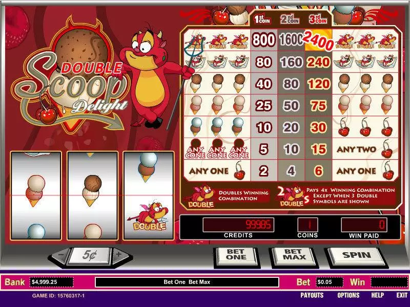 Double Scoop Delight  Real Money Slot made by Parlay - Main Screen Reels