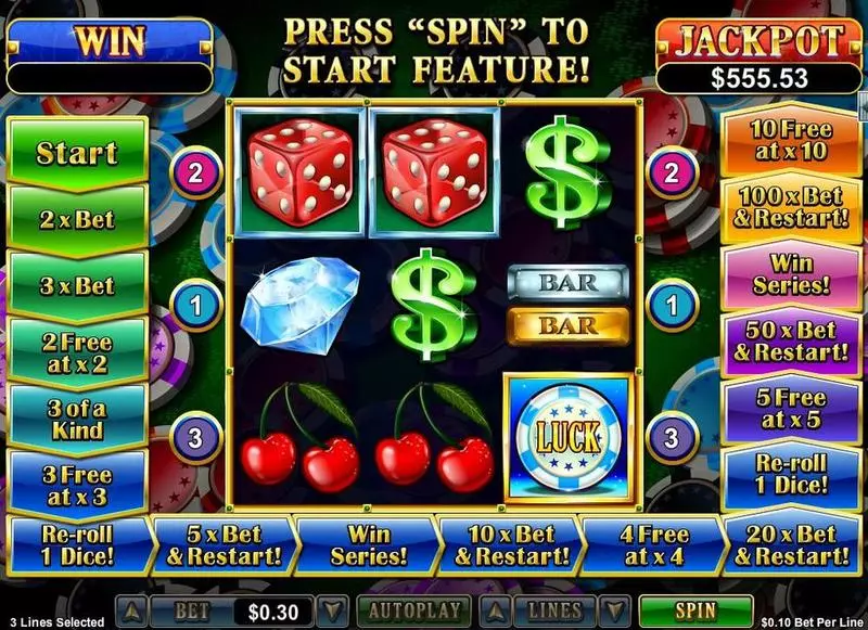 Double Ya Luck  Real Money Slot made by RTG - Main Screen Reels