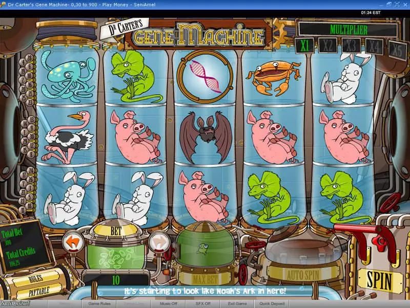 Dr Carter's Gene Machine  Real Money Slot made by bwin.party - Main Screen Reels