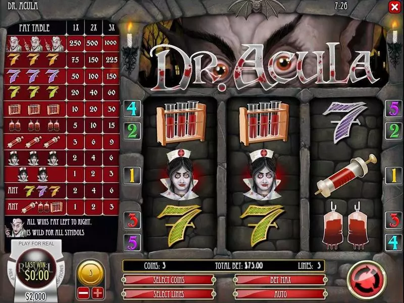 Dr. Akula  Real Money Slot made by PlayTech - Main Screen Reels