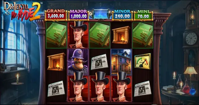 Dr. Jekyll & Mr.Hyde 2  Real Money Slot made by BetSoft - Main Screen Reels