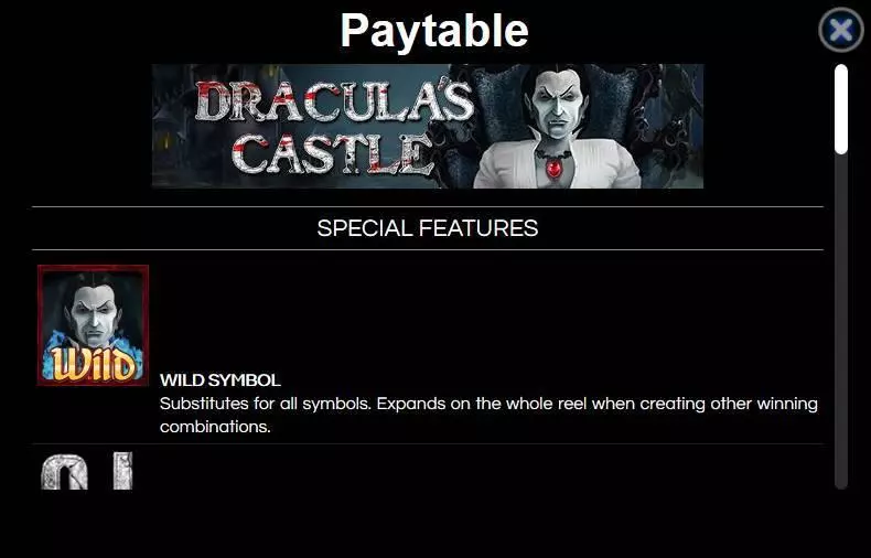Dracula's Castle  Real Money Slot made by Wazdan - Paytable