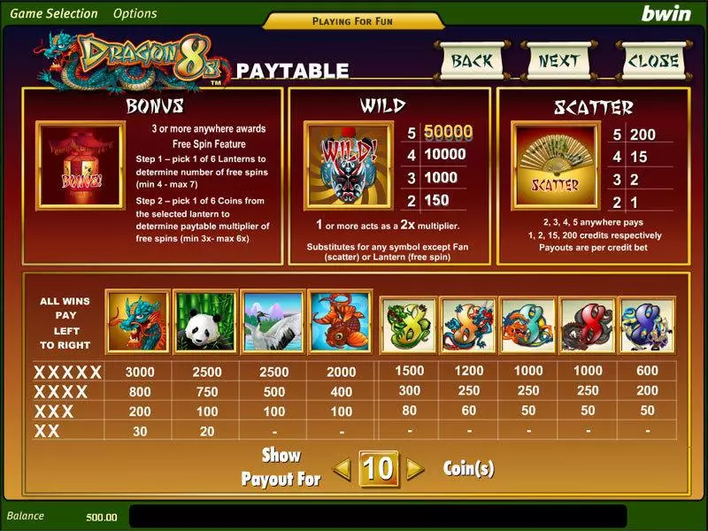 Dragon 8s  Real Money Slot made by Amaya - Info and Rules