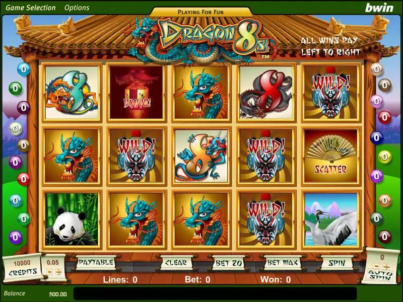 Dragon 8s  Real Money Slot made by Amaya - Main Screen Reels