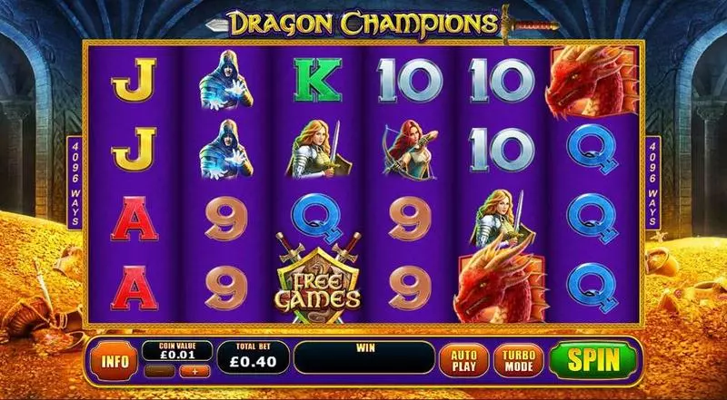 Dragon Champions  Real Money Slot made by PlayTech - Main Screen Reels