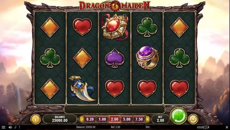 Dragon Maiden  Real Money Slot made by Play'n GO - Main Screen Reels