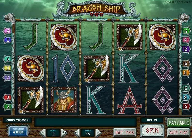 Dragon Ship  Real Money Slot made by Play'n GO - Main Screen Reels