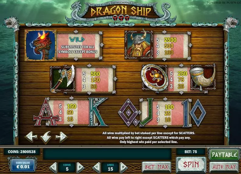 Dragon Ship  Real Money Slot made by Play'n GO - Info and Rules