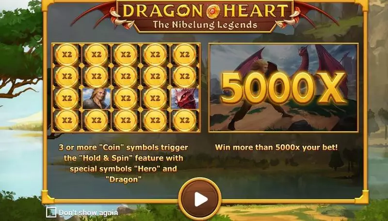 Dragonheart  Real Money Slot made by Apparat Gaming - Main Screen Reels