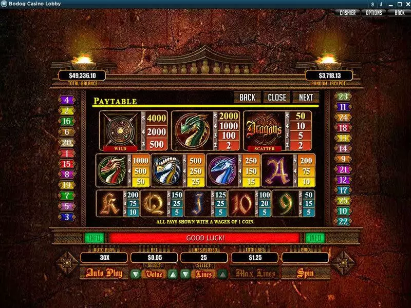 Dragons  Real Money Slot made by RTG - Info and Rules