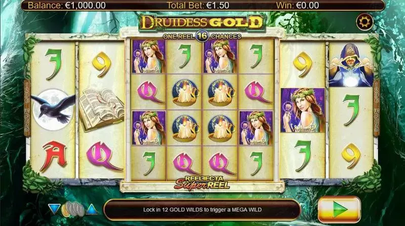 Druidess Gold   Real Money Slot made by Nyx Interactive - Main Screen Reels
