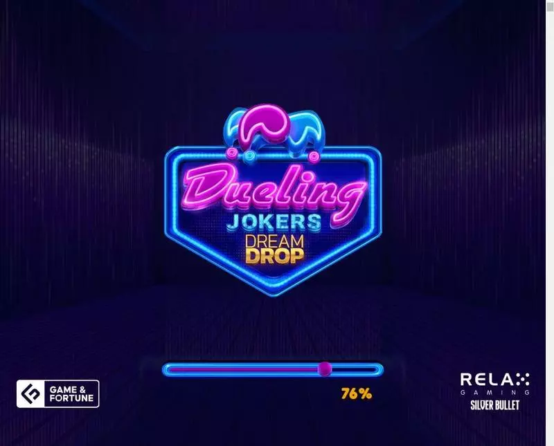 Dueling Jokers - Dream Drop  Real Money Slot made by Four Leaf Gaming - Introduction Screen