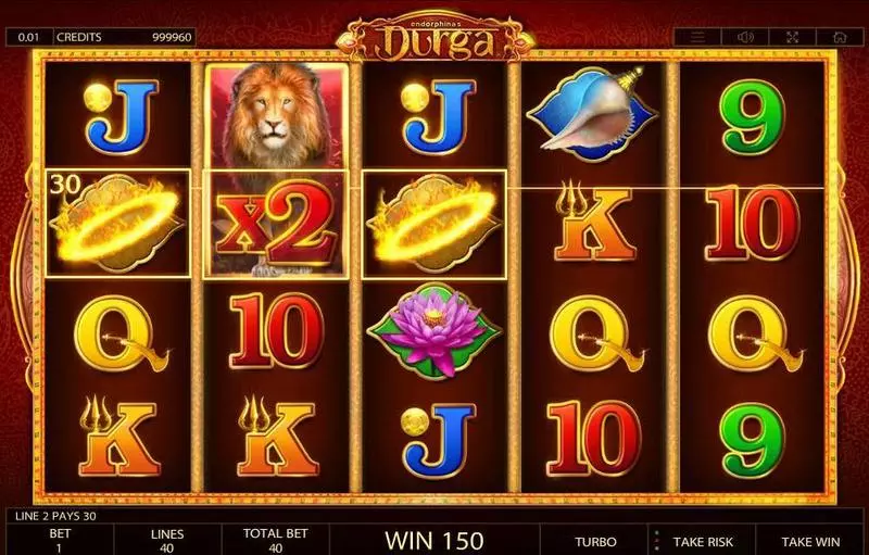 Durga  Real Money Slot made by Endorphina - Winning Screenshot