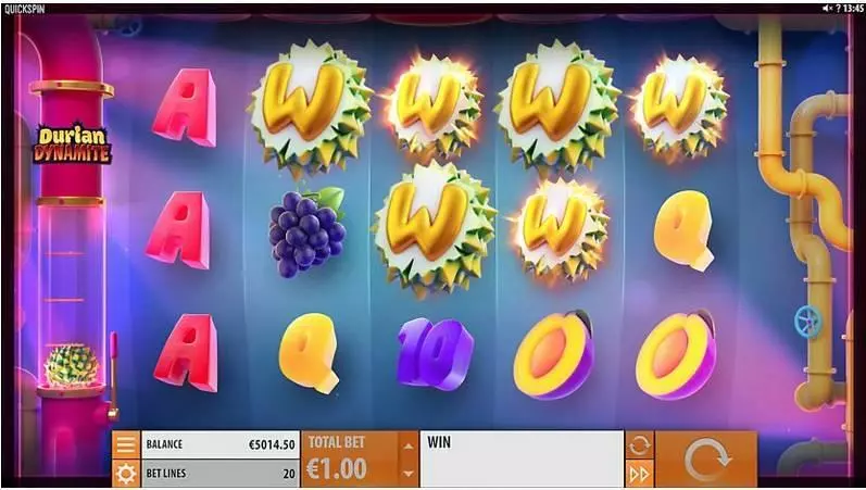 Durian Dynamite  Real Money Slot made by Quickspin - Main Screen Reels