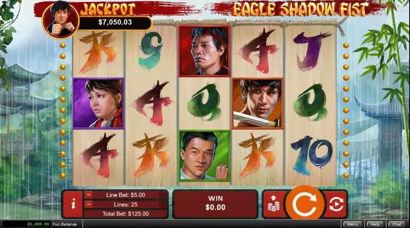 Eagle Shadow Fist  Real Money Slot made by RTG - Main Screen Reels