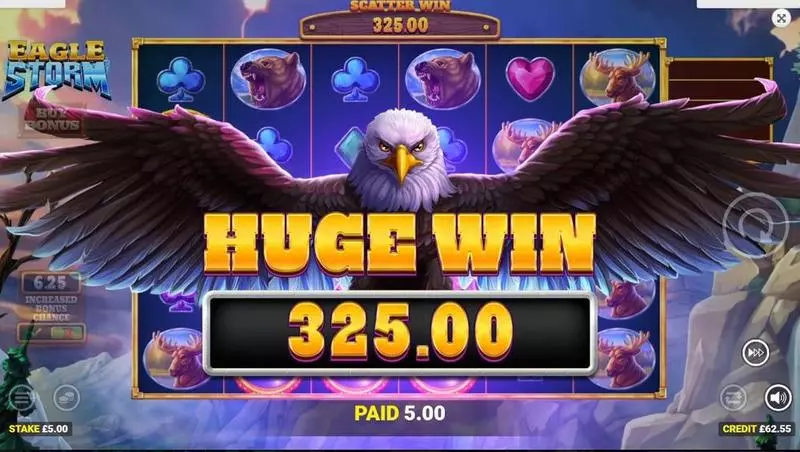 Eagle Storm  Real Money Slot made by Blueprint Gaming - Introduction Screen