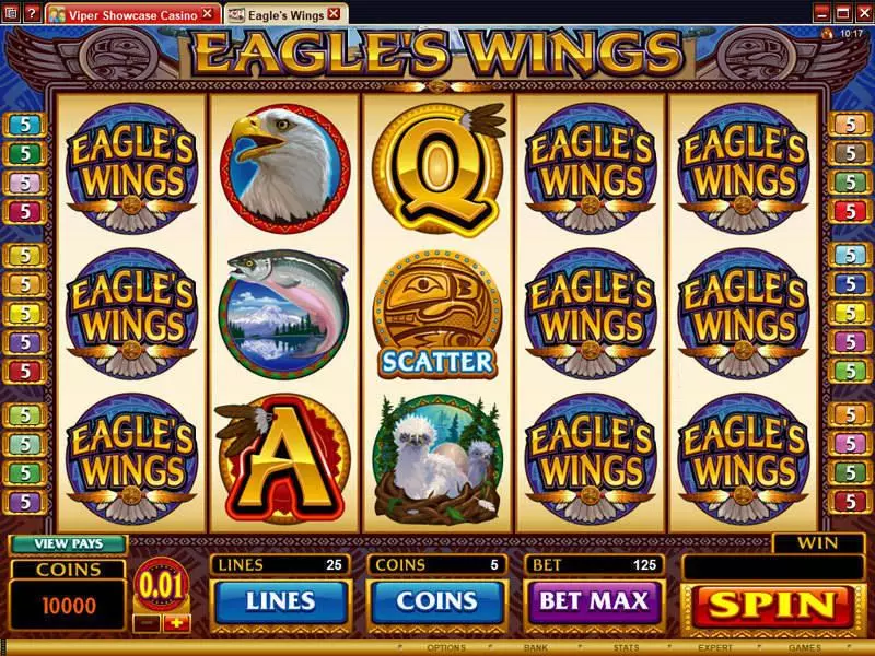 Eagle's Wings  Real Money Slot made by Microgaming - Main Screen Reels