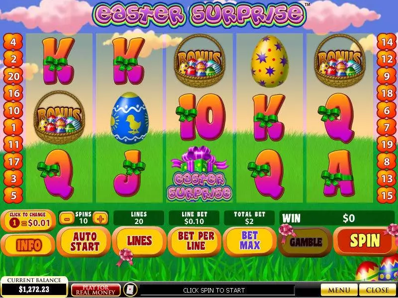 Easter Surprise  Real Money Slot made by PlayTech - Main Screen Reels
