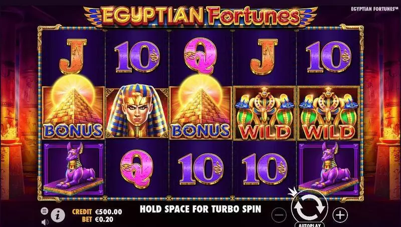 Egyptian Fortunes  Real Money Slot made by Pragmatic Play - Main Screen Reels