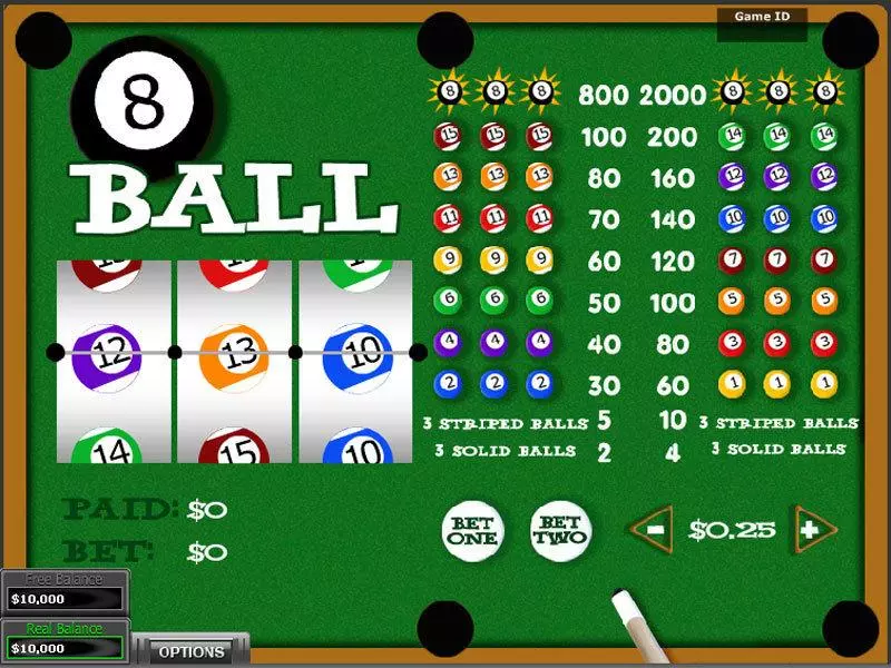 Eight Ball  Real Money Slot made by DGS - Main Screen Reels