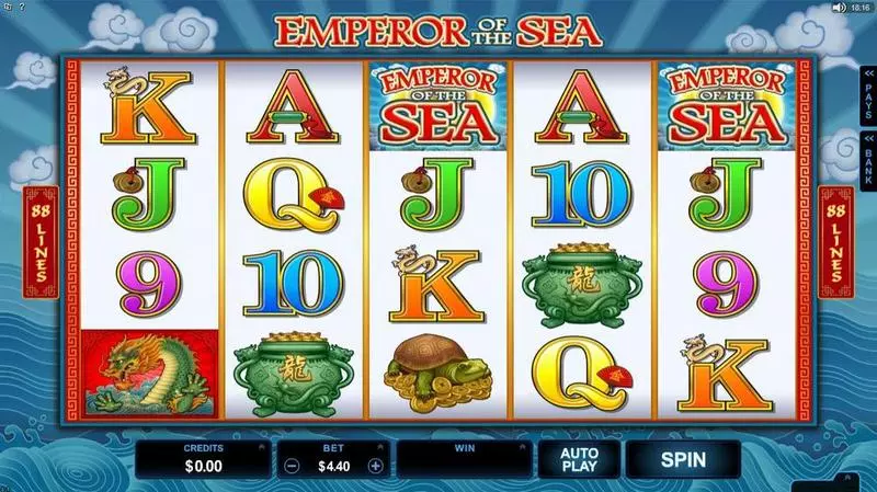 Emperor of the Sea  Real Money Slot made by Microgaming - Main Screen Reels