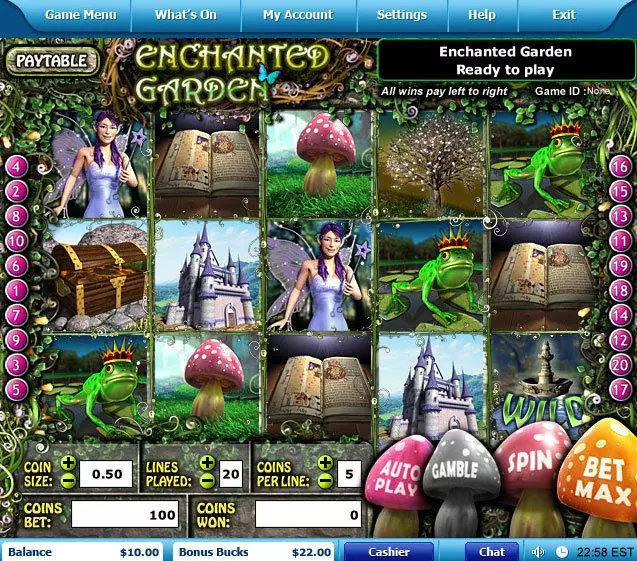 Enchanted Garden  Real Money Slot made by Leap Frog - Main Screen Reels