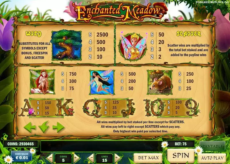 Enchanted Meadow  Real Money Slot made by Play'n GO - Info and Rules