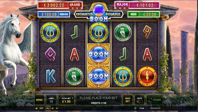 Enchanted Pegasus BOOM  Real Money Slot made by Greentube - Main Screen Reels